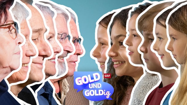 Viele Gesichter sehen einander an. Viele Gesichter sehen einander an.