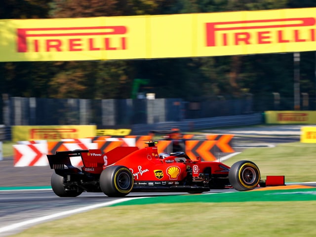 Charles Leclerc im Ferrari. Charles Leclerc im Ferrari.