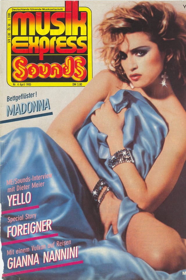 Mit nackter Madonna und den Schweizern Yello auf der Front. Mit nackter Madonna und den Schweizern Yello auf der Front.