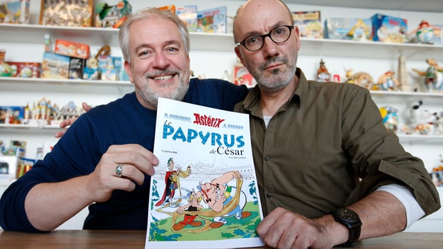 Der Zeichner Didier Conrad mit dem Texter Jean-Yves Ferri Der Zeichner Didier Conrad mit dem Texter Jean-Yves Ferri