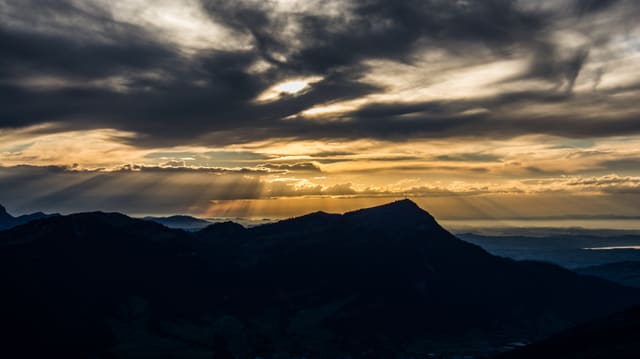 Blick vom Haggenspitz am 13. September zur Rigi. Blick vom Haggenspitz am 13. September zur Rigi.