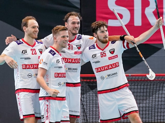 Die Spieler von Floorball Köniz. Die Spieler von Floorball Köniz.