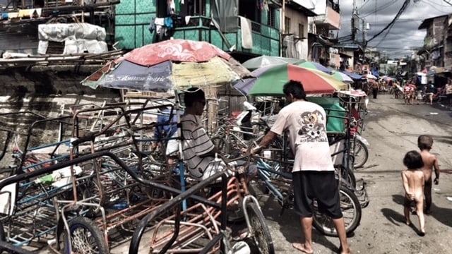 Aufnahme aus einem philippinischen Slum. Aufnahme aus einem philippinischen Slum.