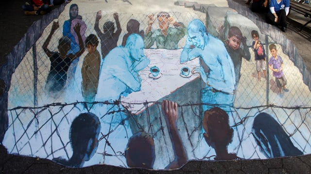 Obama und Putin auf einem Graffiti Obama und Putin auf einem Graffiti