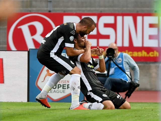 Miroslav Covilo feiert seinen Treffer Miroslav Covilo feiert seinen Treffer