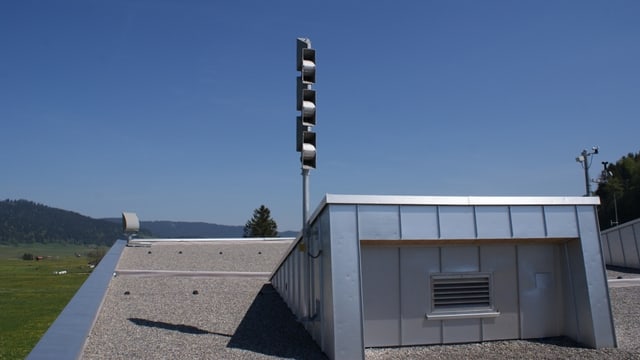 Die stationäre Sirene in Rothenthurm. Die stationäre Sirene in Rothenthurm.