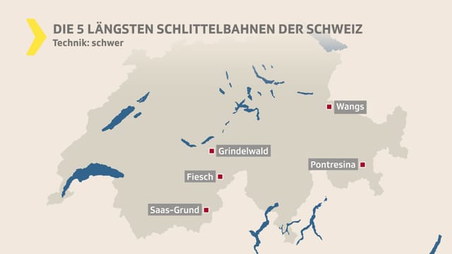 Die 5 Orte auf einer Karte Die 5 Orte auf einer Karte
