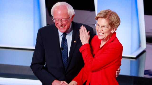 Sanders und Warren. Sanders und Warren.