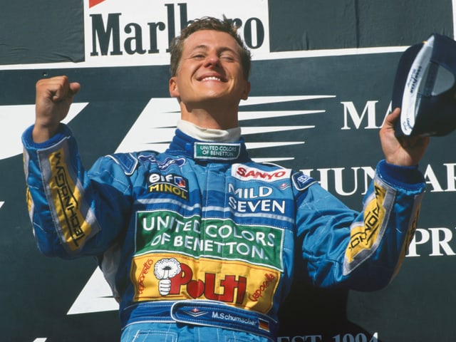 Michael Schumacher auf dem Podest Michael Schumacher auf dem Podest