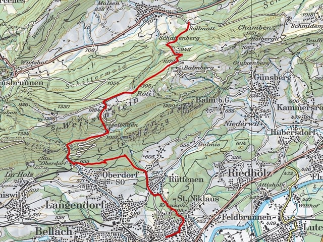 Etappe 6: Welschenrohr – Solothurn Etappe 6: Welschenrohr – Solothurn