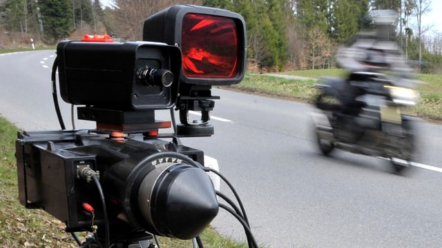 Tempomessgerät im Einsatz Tempomessgerät im Einsatz