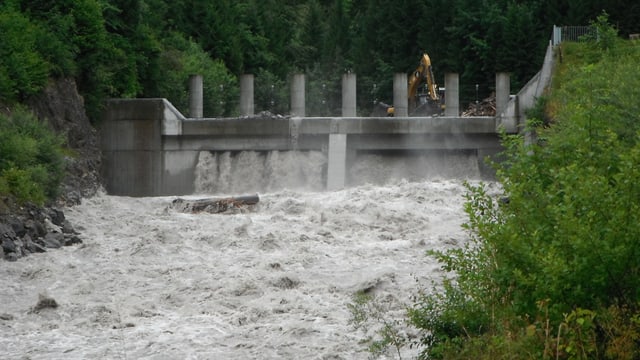 Ein Bach führt viel Wasser. Ein Bach führt viel Wasser.