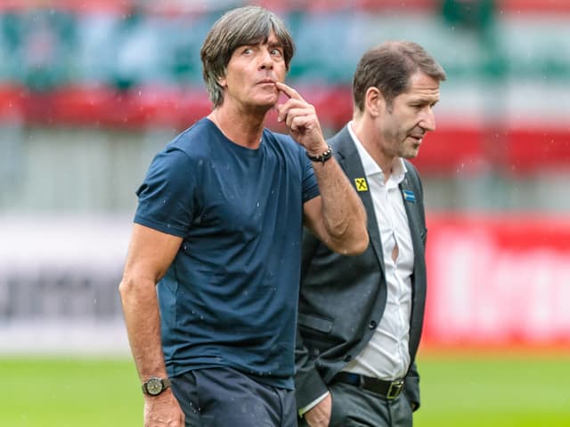 Deutschlands Trainer Joachim Löw (links) und Österreichs Trainer Franco Foda Deutschlands Trainer Joachim Löw (links) und Österreichs Trainer Franco Foda
