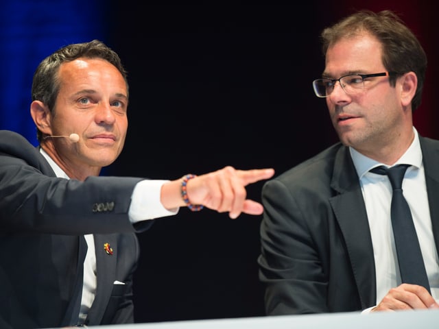 Das ehemalige FCB-Führungsduo Bernhard Heusler und Georg Heitz. Das ehemalige FCB-Führungsduo Bernhard Heusler und Georg Heitz.