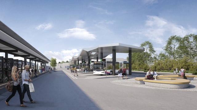 Visualisierung Bahnhofplatz Wohlen Visualisierung Bahnhofplatz Wohlen