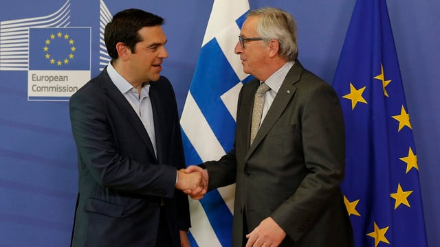 Alexis Tsipras und Jean-Claude Juncker.
