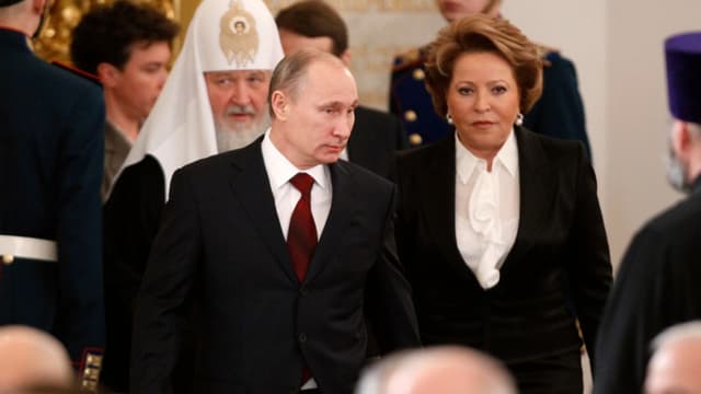 Putin und Valentina Matviyenko. Putin und Valentina Matviyenko.