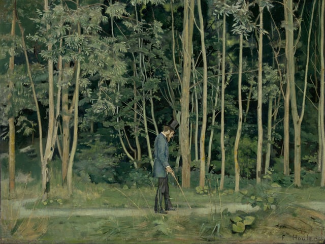 Ferdinand Hodler: Spaziergänger im Wald (1885) Ferdinand Hodler: Spaziergänger im Wald (1885)