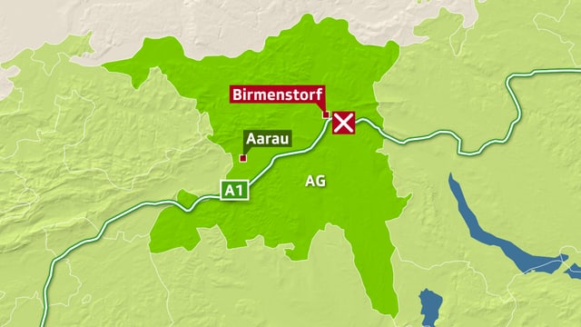 Karte Region Aargau. Karte Region Aargau.