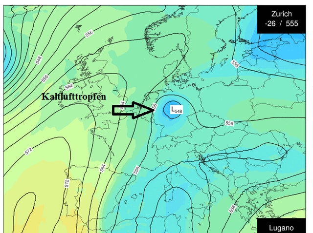 Wetterkarte für Europa. Wetterkarte für Europa.
