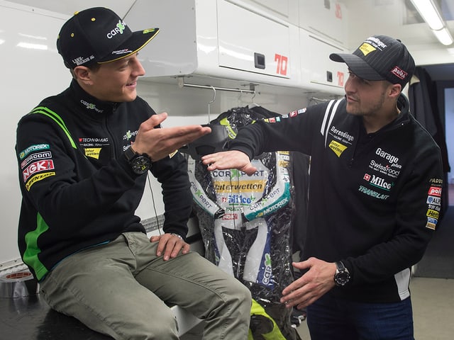 Aegerter und Lüthi diskutieren. Aegerter und Lüthi diskutieren.