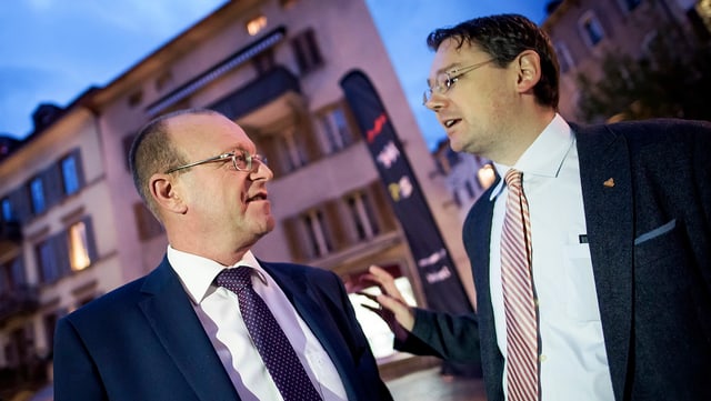 Jean-Luc Addor (links) und Franz Ruppen Jean-Luc Addor (links) und Franz Ruppen