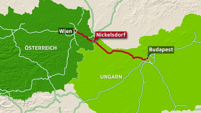 Karte Nickelsdorf. Karte Nickelsdorf.