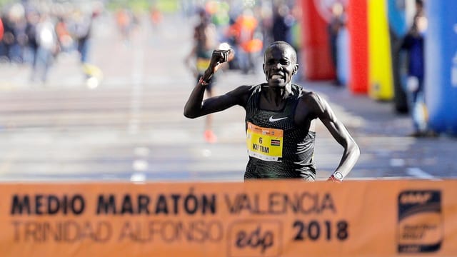 Abraham Kiptum beim Halbmarathon von Valencia Abraham Kiptum beim Halbmarathon von Valencia