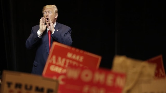 Trump während seines Wahlkampfs Trump während seines Wahlkampfs