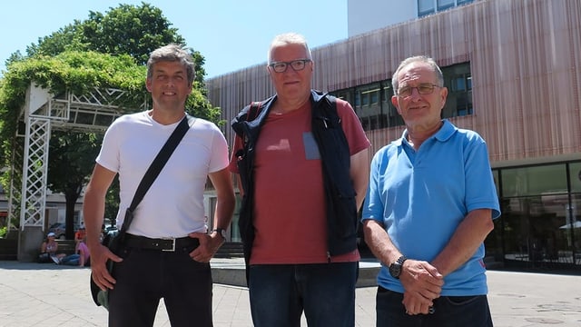 Peter Buschor (SP), Res Lerch (Stadtblogger) und Marcel Müller (FDP) diskutierten über die tiefe Wahlbeteiligung in Rorschach. Peter Buschor (SP), Res Lerch (Stadtblogger) und Marcel Müller (FDP) diskutierten über die tiefe Wahlbeteiligung in Rorschach.