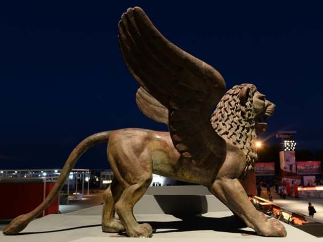 Der geflügelte Löwe, das Wahrzeichen der Filmfestspiele von Venedig. Der geflügelte Löwe, das Wahrzeichen der Filmfestspiele von Venedig.