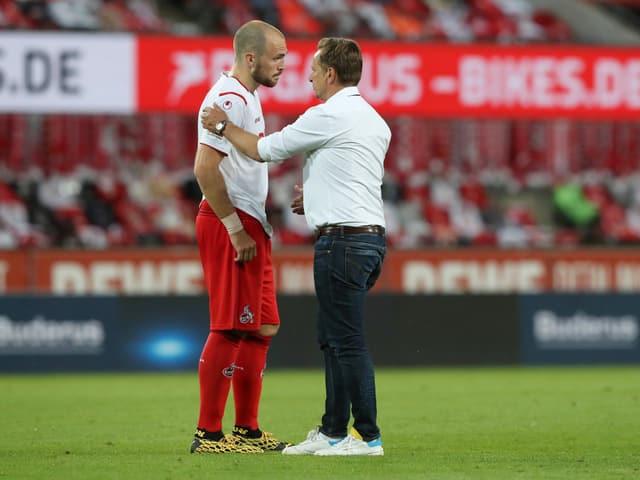 Rafael Czichos mit Köln-Manager Horst Heldt. Rafael Czichos mit Köln-Manager Horst Heldt.