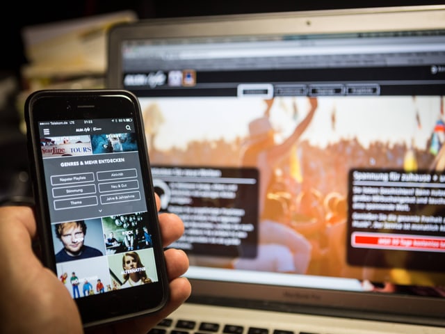 Spotify auf einem Smartphone