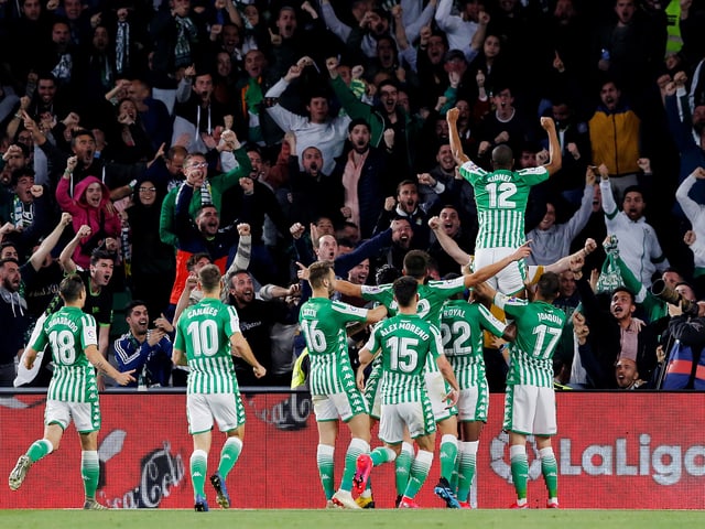 Jubel bei Betis Sevilla. Jubel bei Betis Sevilla.