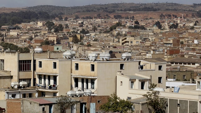 Die Skyline von Asmara, Eritrea