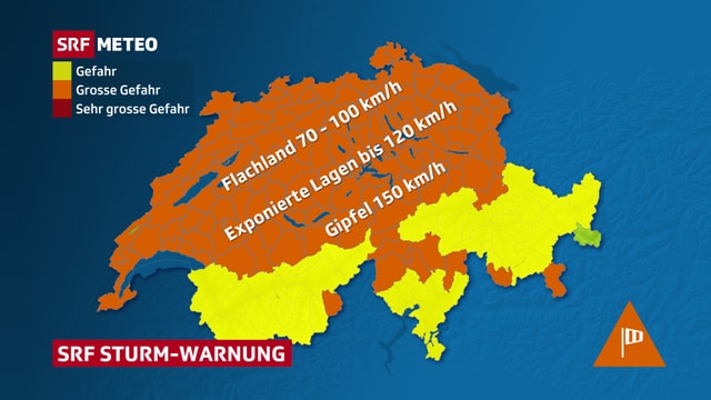 Sturmwarnung von SRF Meteo Sturmwarnung von SRF Meteo