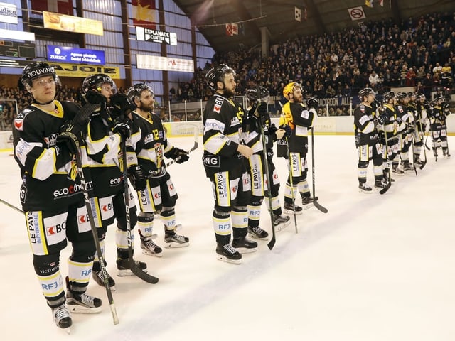Die Spieler vom HC Ajoie. Die Spieler vom HC Ajoie.