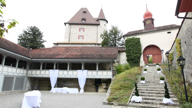 Innenhof Schloss Liebegg in Gränichen AG Innenhof Schloss Liebegg in Gränichen AG