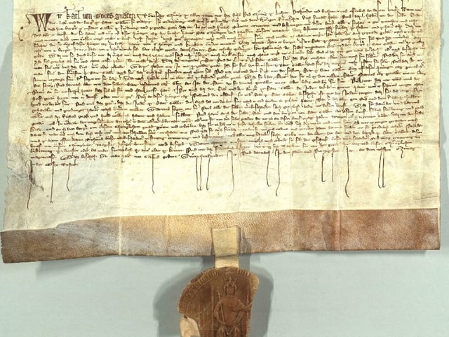 Urkunde aus dem Jahr 1349 Urkunde aus dem Jahr 1349