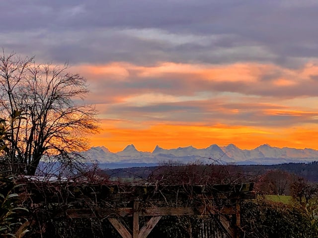 Abendrot wie aus dem Bilderbuch