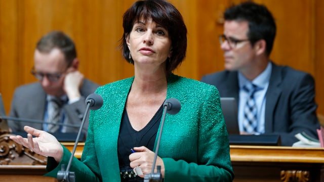 Bundesrätin Doris Leuthard spricht im Nationalrat. Bundesrätin Doris Leuthard spricht im Nationalrat.