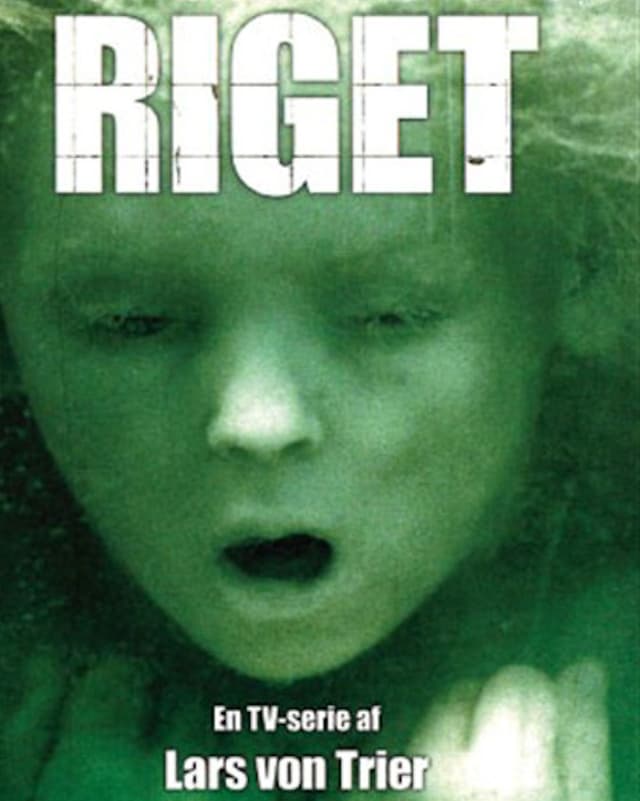 Ein ertrinkendes Mädchen hinter der Überschrift «Riget» en TV-Serie af Lars von Trier. Ein ertrinkendes Mädchen hinter der Überschrift «Riget» en TV-Serie af Lars von Trier.