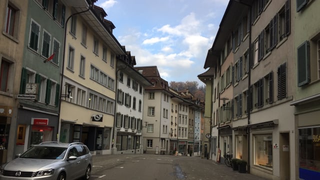Leere Strasse in einer Altstadt. Leere Strasse in einer Altstadt.