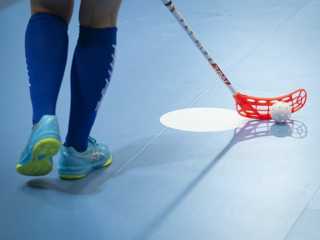 Unihockeystock und Ball. Unihockeystock und Ball.