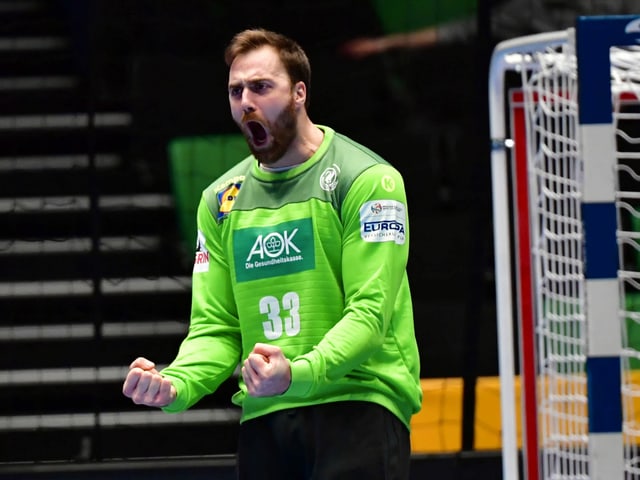 Der deutsche Goalie Andreas Wolff. Der deutsche Goalie Andreas Wolff.