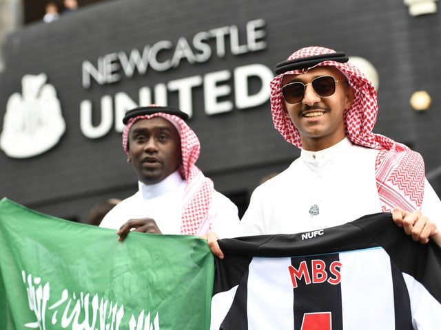 Saudi-arabische Fans von Newcastle United Saudi-arabische Fans von Newcastle United