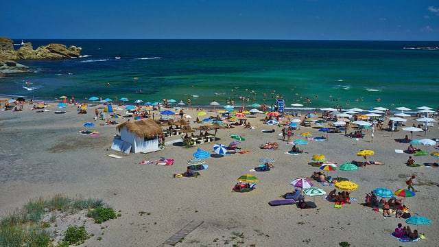 Ein Strand in Bulgarien. Ein Strand in Bulgarien.