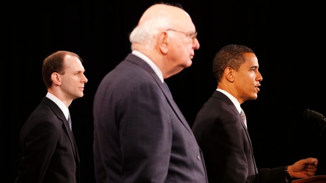 Volcker mit Obama Volcker mit Obama