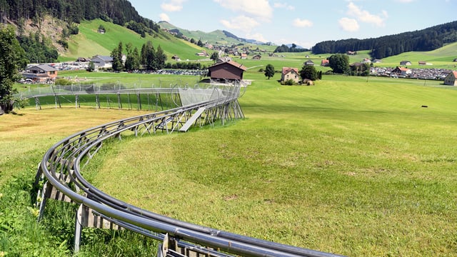 Il vial da scarsolar da stad a Jakobsbad en il chantun Appenzell Dadens Il vial da scarsolar da stad a Jakobsbad en il chantun Appenzell Dadens