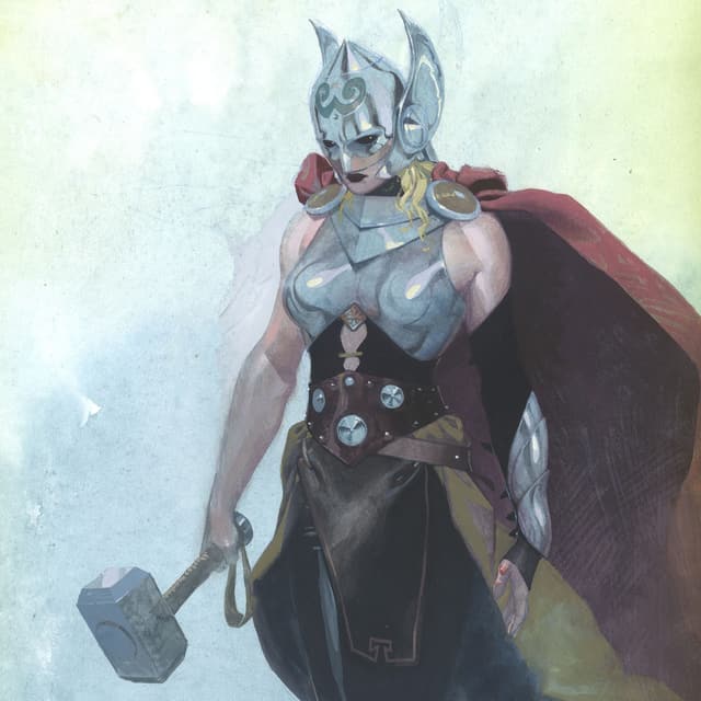 Comiczeichnung von Thor als Frau. Comiczeichnung von Thor als Frau.